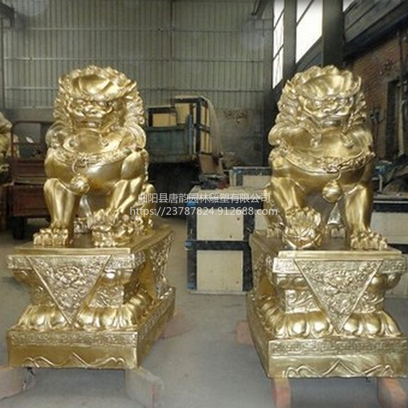 公司门口铸铜故宫狮子雕塑厂家